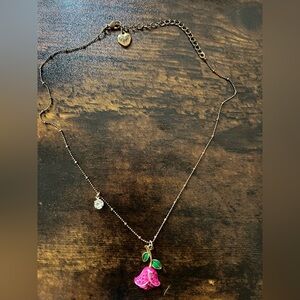 Betsey Johnson Rose Necklace